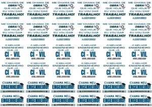 Cartela Tatuagens Engenharia (36 Unidades)