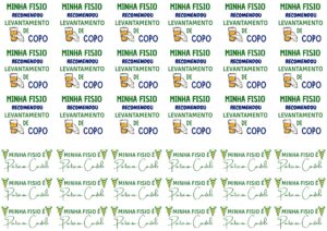 Cartela Tatuagens Fisioterapia (36 Unidades)