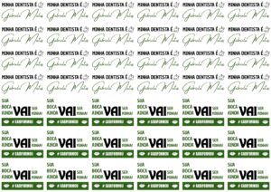 Cartela Tatuagens Odontologia (42 Unidades)