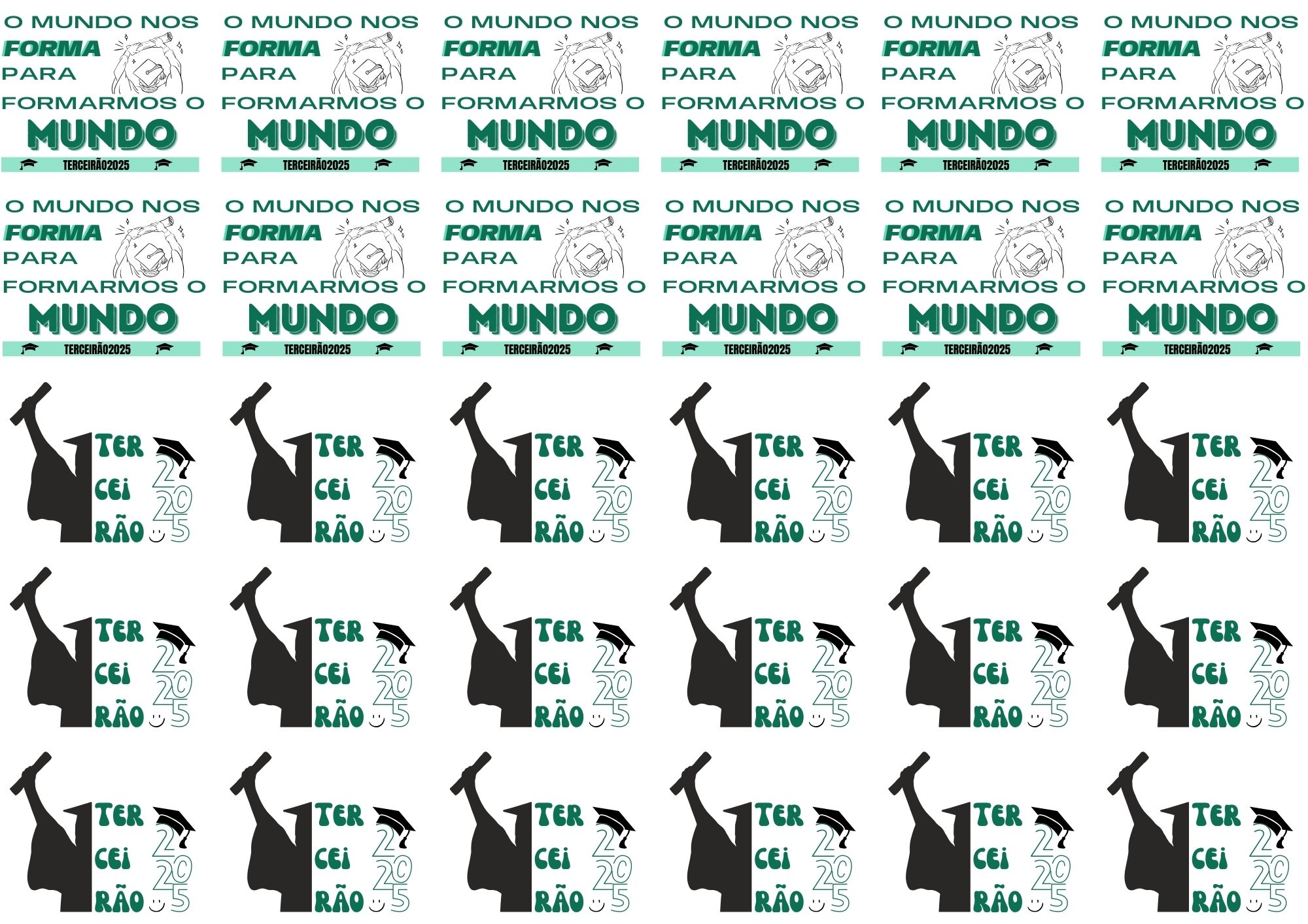 Cartela Tatuagens Terceirão (30 Unidades)